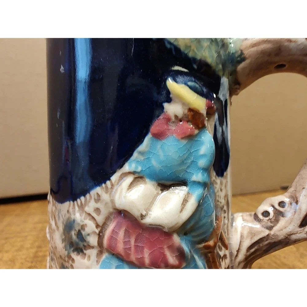 Handmade Bay Rum Scented Candle 6 oz Vintage Ceramic Mini Beer Stein Mug D27